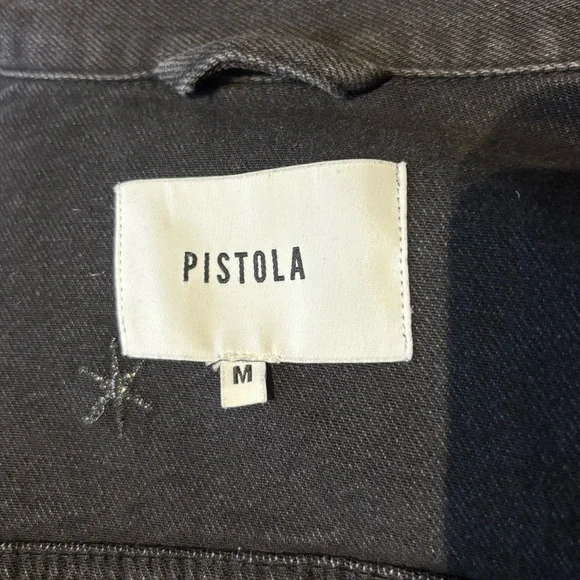 Pistola Charcoal Denim Jacket with Embroidered Silver Stars - Picture 4 of 4
